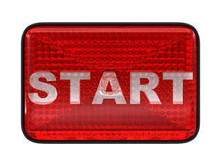 Image showing Start red button or headlight