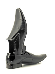 Image showing Black Mens patent-leather shoes