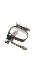 Image showing Modern eyeglasses on white 