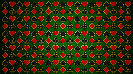 Image showing Cards and poker. Red & black texture 