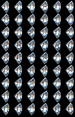 Image showing Collection Side views of diamonds 