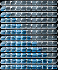 Image showing Glossy Blue download and upload bars collection
