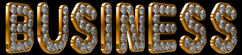 Image showing Business word incrusted with diamonds