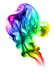 Image showing Colored Abstraction Fume shape on white