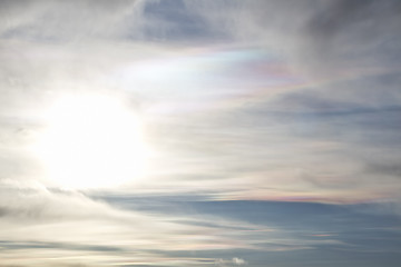 Image showing colorful sky and sunshing