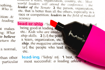 Image showing The word Leadership