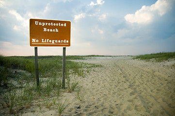 Image showing unprotected beach