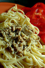 Image showing clams linguine