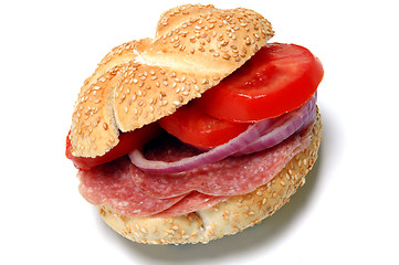 Image showing salami sandwich