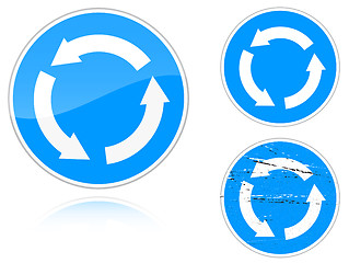 Image showing Variants a Circular motion - road sign