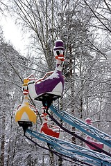 Image showing Carousel in the winter