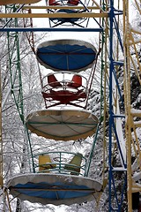 Image showing Ferris wheel in the winter