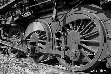 Image showing Old steam locomotive