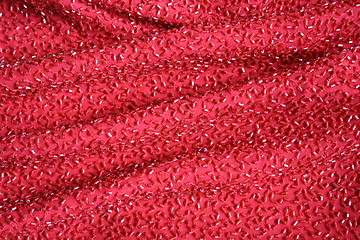 Image showing Red Beaded Fabric