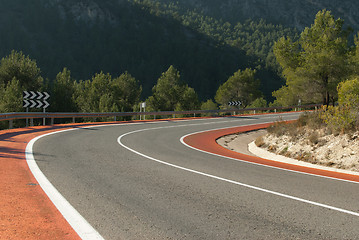 Image showing Road with bicycle lanes