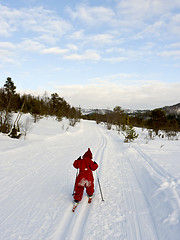 Image showing Child skiing