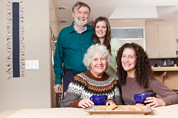 Image showing Grandparents, daughter and granddaughter