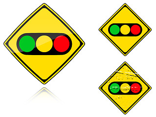 Image showing Variants a Traffic lights - road sign