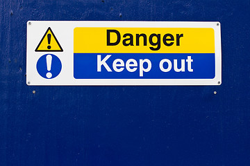 Image showing danger keep out sign