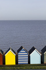 Image showing colorful beach huts