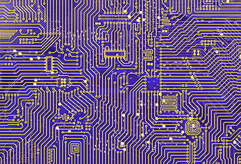 Image showing Purple industrial circuit board backdrop