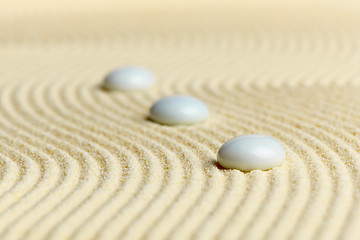 Image showing Zen Garden in miniature - abstract composition