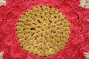 Image showing Crochet Sunflower