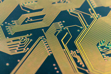 Image showing Green old circuit board