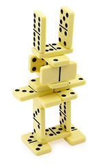 Image showing Bizarre construction of dominoes