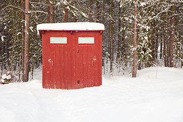 Image showing Public toilet in open air