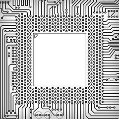 Image showing Circuit board square frame