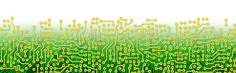 Image showing Green circuit board graphical border