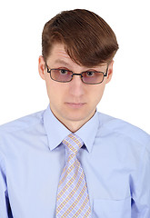 Image showing Portrait of man in glasses on white background