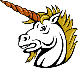 Image showing angry cartoon unicorn  head