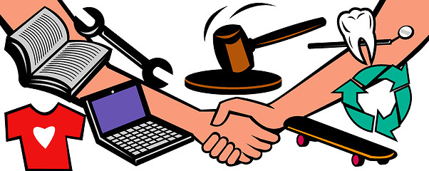 Image showing hands in handshake closing a deal