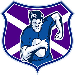 Image showing rugby player running with ball scotland