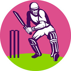 Image showing cricket sports batsman batting