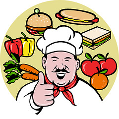 Image showing Cartoon Chef cook baker