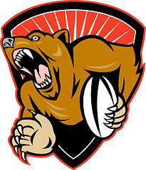 Image showing grizzly or brown bear rugby player