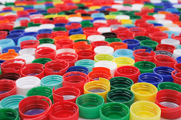 Image showing color plastic caps 