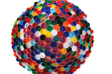 Image showing color plastic caps 