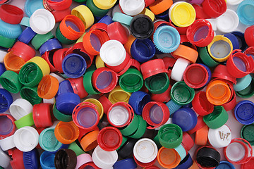 Image showing color plastic caps 