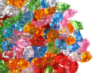 Image showing color plastic diamonds 