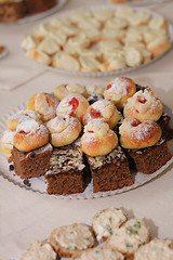 Image showing typical czech sweet cakes as very nice food background
