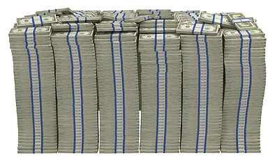 Image showing Too Much money. Huge pile of US dollars