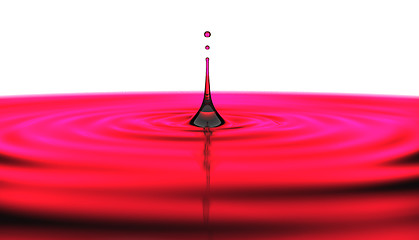 Image showing Splash of water droplet over white