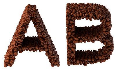 Image showing Roasted Coffee font A and B letters
