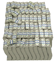 Image showing Large bundle of US dollars