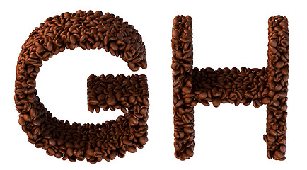 Image showing Roasted Coffee font G and H letters