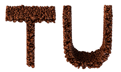 Image showing Roasted Coffee font T and U letters